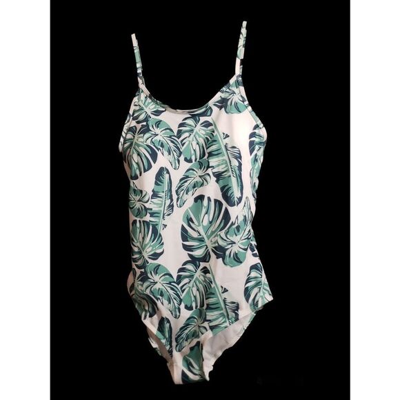 CRANE One piece Swimsuit with Tummy Control Palm Tree Leaf Print. NWOT - Picture 1 of 7